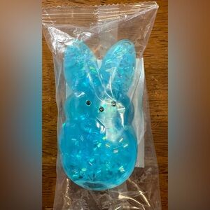 Viral Peeps Tinsel Gel Squeezer Squishy Toy Blue New Easter Bunny Basket Stuffer